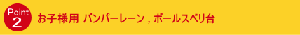 【ポイント2】お子様用バンパーレーン・ボールスベリ台・リモコンボール